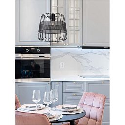 Obrázek pro produkt Závěsné svítidlo IAN matný černý kov E27 1x12W 230V bez žárovky IP20 - NOVA LUCE