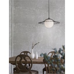 Obrázek pro produkt Závěsné svítidlo FLY matný černý kov E27 1x12W 230V IP20 bez žárovky - NOVA LUCE