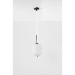 Obrázek pro produkt Závěsné svítidlo LATO černý kov a opálové sklo E14 1x5W 230V IP20 bez žárovky - NOVA LUCE