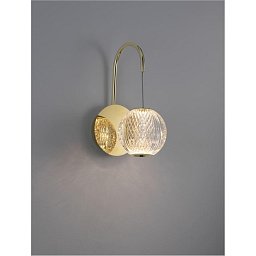 Obrázek pro produkt Nástěnné svítidlo BRILLANTE zlatý hliník a akryl LED 4.2W 230V 3200K IP44 - NOVA LUCE