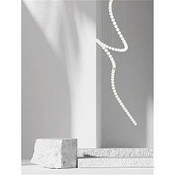 Obrázek pro produkt Závěsné svítidlo PERLA zlatý kov a opálové sklo LED 207W 230V 3000K IP20 vč. dálkového ovládání stmívatelné - NOVA LUCE