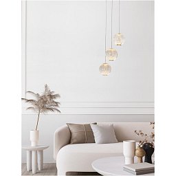 Obrázek pro produkt Závěsné svítidlo BRILLANTE zlatý hliník a akryl LED 15W 230V 3200K IP20 stmívatelné - NOVA LUCE