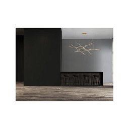 Obrázek pro produkt Závěsné svítidlo RACCIO mosazný zlatý kov a akryl LED 109W 230V 3000K IP20 stmívatelné - NOVA LUCE