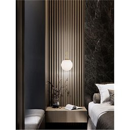 Obrázek pro produkt Závěsné svítidlo HOOK saténový zlatý kov a opálové bílé sklo LED 10.6W 230V 3000K IP20 - NOVA LUCE