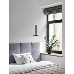 Obrázek pro produkt Závěsné svítidlo PALENCIA matný černý kov LED 11W 230V 3000K IP20 - NOVA LUCE