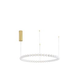 Obrázek pro produkt Závěsné svítidlo PERLA zlatý kov a opálové sklo LED 96W 230V 3000K IP20 vč. dálkového ovládání stmívatelné - NOVA LUCE