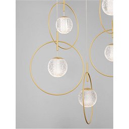 Obrázek pro produkt Závěsné svítidlo ATOS zlatý hliník a akryl LED 30W 3000K - NOVA LUCE