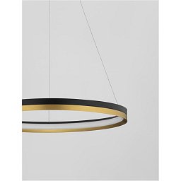 Obrázek pro produkt Závěsné svítidlo MR JOHN černá a mosaz zlatá LED 43.2W 3000K stmívatelné - NOVA LUCE
