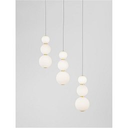 Obrázek pro produkt Závěsné svítidlo FLEA závěsné svítidlo zlatá a opálové bílé skleněné stínidlo LED 36W 3000K stmívatelné - NOVA LUCE