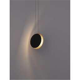 Obrázek pro produkt Závěsné svítidlo SHELL černá a zlatý hliník a železo LED 7W 3000K - NOVA LUCE