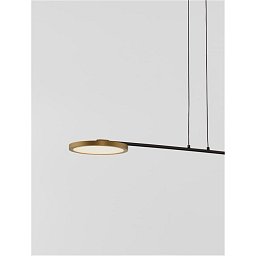 Obrázek pro produkt Závěsné svítidlo SCOPE černá a zlatá LED 19.4W 3000K stmívatelné - NOVA LUCE