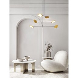 Obrázek pro produkt Závěsné svítidlo SCOPE černá a zlatá LED 49.2W 3000K stmívatelné - NOVA LUCE