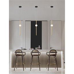 Obrázek pro produkt Závěsné svítidlo ACROBAT černá a zlatá LED 13.5W 3000K stmívatelné - NOVA LUCE