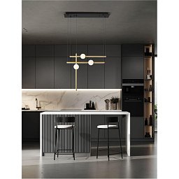 Obrázek pro produkt Závěsné svítidlo ACROBAT černá a zlatá LED 40W 3000K stmívatelné - NOVA LUCE