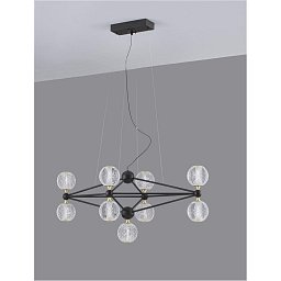 Obrázek pro produkt Závěsné svítidlo BELINDA černý hliník a akryl LED 41W 230V 3200K IP20 stmívatelné - NOVA LUCE