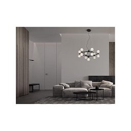 Obrázek pro produkt Závěsné svítidlo BELINDA černý hliník a akryl LED 52W 230V 3200K IP20 stmívatelné - NOVA LUCE
