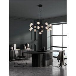 Obrázek pro produkt Závěsné svítidlo BELINDA černý hliník a akryl LED 78W 230V 3200K IP20 stmívatelné - NOVA LUCE