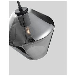 Obrázek pro produkt Závěsné svítidlo VEIRO chromové sklo / černý kov / černý kabel E27 1x12W 230V IP20 bez žárovky - NOVA LUCE