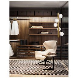 Obrázek pro produkt Závěsné svítidlo JAKLIN opálové sklo antický mosazný kov zlatý kabel G9 5x5W 230V IP20 bez žárovky - NOVA LUCE
