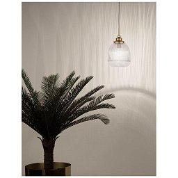 Obrázek pro produkt Závěsné svítidlo MOND saténový zlatý kov čiré sklo E14 1x5W 230V IP20 bez žárovky - NOVA LUCE