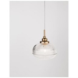 Obrázek pro produkt Závěsné svítidlo MOND saténový zlatý kov čiré sklo E14 1x5W 230V IP20 bez žárovky - NOVA LUCE