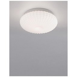 Obrázek pro produkt Stropní svítidlo CLAM bílé sklo bílý kov E27 2x12W 230V IP44 bez žárovky - NOVA LUCE