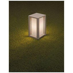 Obrázek pro produkt Venkovní sloupkové svítidlo CASTRO bílý pískovec a akryl E27 1x12W bez žárovky 100-240V IP65 - NOVA LUCE