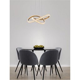 Obrázek pro produkt Závěsné svítidlo MEDORA mosazný zlatý hliník a akryl LED 42W 230V 3000K IP20 stmívatelné - NOVA LUCE