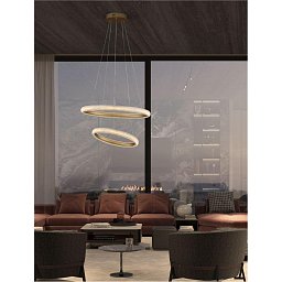 Obrázek pro produkt Závěsné svítidlo MEDORA mosazný zlatý hliník a akryl LED 41.5W 230V 3000K IP20 stmívatelné - NOVA LUCE