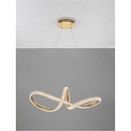 Obrázek pro produkt Závěsné svítidlo MEDORA mosazný zlatý hliník a akryl LED 42W 230V 3000K IP20 stmívatelné - NOVA LUCE