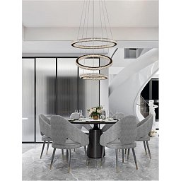 Obrázek pro produkt Závěsné svítidlo GINEVRA černý hliník a akryl LED 69W 230V 3000K IP20 stmívatelné - NOVA LUCE