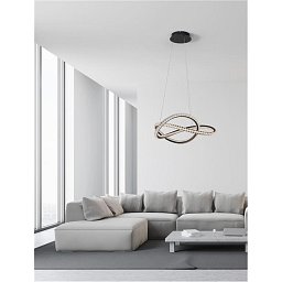 Obrázek pro produkt Závěsné svítidlo GINEVRA černý hliník a akryl LED 56W 230V 3000K IP20 stmívatelné - NOVA LUCE