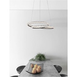 Obrázek pro produkt Závěsné svítidlo GINEVRA černý hliník a akryl LED 45W 230V 3000K IP20 stmívatelné - NOVA LUCE