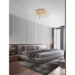 Obrázek pro produkt Stropní svítidlo GATLIN mosazný zlatý kov a akryl LED 41W 230V 3000K IP20 stmívatelné - NOVA LUCE