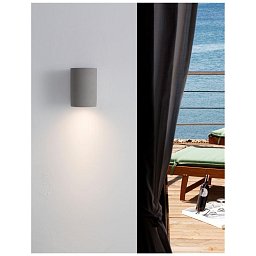Obrázek pro produkt Venkovní nástěnné svítidlo LIDO šedý beton skleněný difuzor GU10 1x7W IP65 100-240V bez žárovky světlo dolů - NOVA LUCE