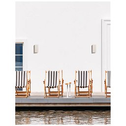 Obrázek pro produkt Venkovní nástěnné svítidlo FUENTO bílý pískovec skleněný difuzor GU10 2x7W IP65 100-240V bez žárovky světlo nahoru a dolů - NOVA LUCE