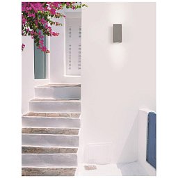 Obrázek pro produkt Venkovní nástěnné svítidlo FUENTO šedý beton skleněný difuzor GU10 2x7W IP65 100-240V bez žárovky světlo nahoru a dolů - NOVA LUCE