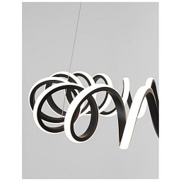 Obrázek pro produkt Závěsné svítidlo ZINIA černý hliník a silikon LED 45W 230V 3000K IP20 - NOVA LUCE