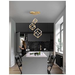 Obrázek pro produkt Závěsné svítidlo GABBIA zlatý hliník a silikon LED 110W 230V 3000K IP20 stmívatelné - NOVA LUCE
