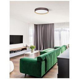 Obrázek pro produkt Stropní svítidlo LUTON kávově hnědý hliník matný bílý akrylový difuzor LED 47W 230V 3000K IP20 - NOVA LUCE