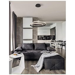 Obrázek pro produkt Závěsné svítidlo GRANIA černý hliník a akryl LED 25W 230V 3000K IP20 stmívatelné - NOVA LUCE