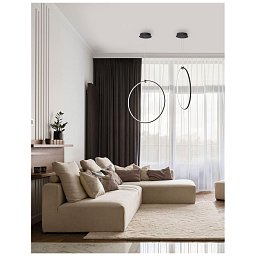 Obrázek pro produkt Závěsné svítidlo RING černý hliník a akryl LED 28W 230V 3000K IP20 stmívatelné - NOVA LUCE