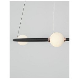 Obrázek pro produkt Závěsné svítidlo CELIA stmívatelné černý hliník opálové sklo LED 36W 230V 3000K IP20 stmívatelné - NOVA LUCE