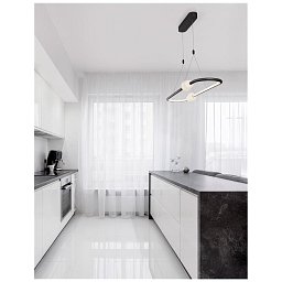 Obrázek pro produkt Závěsné svítidlo CELIA stmívatelné černý hliník opálové sklo LED 44.2W 230V 3000K IP20 stmívatelné - NOVA LUCE
