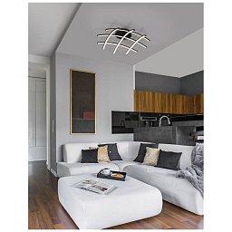 Obrázek pro produkt Stropní svítidlo NARVI černý hliník a akryl LED 36W 230V 3000K IP20 stmívatelné - NOVA LUCE
