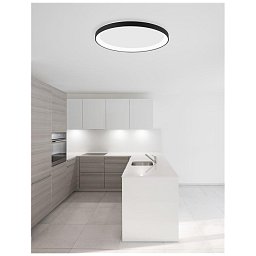 Obrázek pro produkt Stropní svítidlo PERTINO černý hliník a akryl LED 30W 230V 3000K IP20 stmívatelné - NOVA LUCE