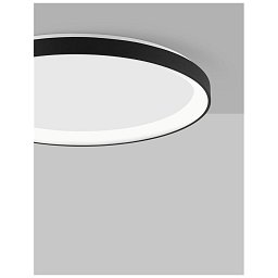 Obrázek pro produkt Stropní svítidlo PERTINO černý hliník a akryl LED 38W 230V 3000K IP20 stmívatelné - NOVA LUCE