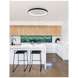 Obrázek pro produkt Stropní svítidlo PERTINO černý hliník a akryl LED 48W 230V 3000K IP20 stmívatelné - NOVA LUCE