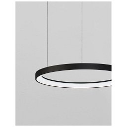 Obrázek pro produkt Závěsné svítidlo PERTINO černý hliník a akryl LED 48W 230V 3000K IP20 stmívatelné - NOVA LUCE