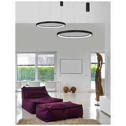 Obrázek pro produkt Závěsné svítidlo PERTINO černý hliník a akryl LED 60W 230V 3000K IP20 stmívatelné - NOVA LUCE